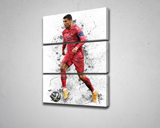 Cristiano Ronaldo Splash Effect Canvas Art