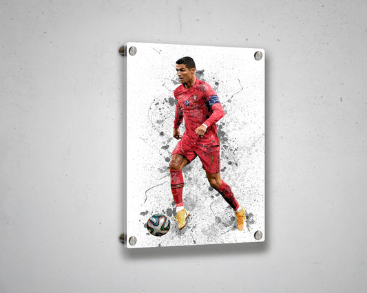 Cristiano Ronaldo Splash Effect Canvas Art
