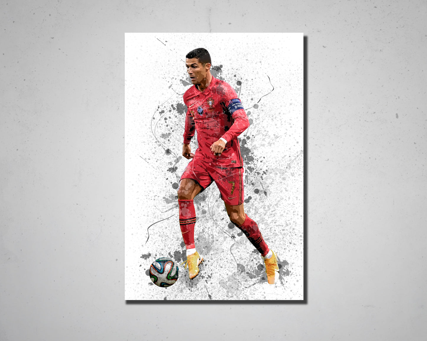 Cristiano Ronaldo Splash Effect Canvas Art