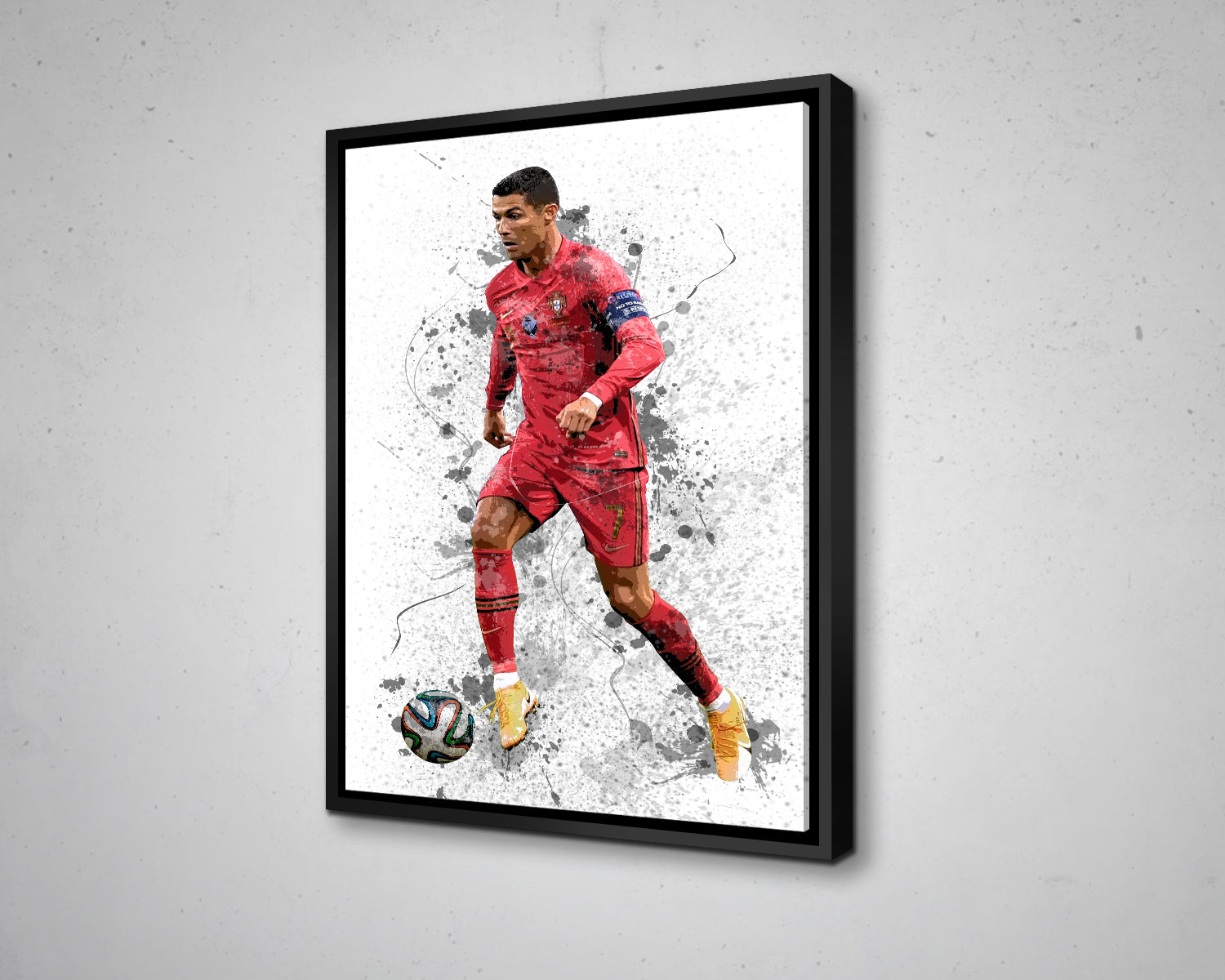 Cristiano Ronaldo Splash Effect Canvas Art