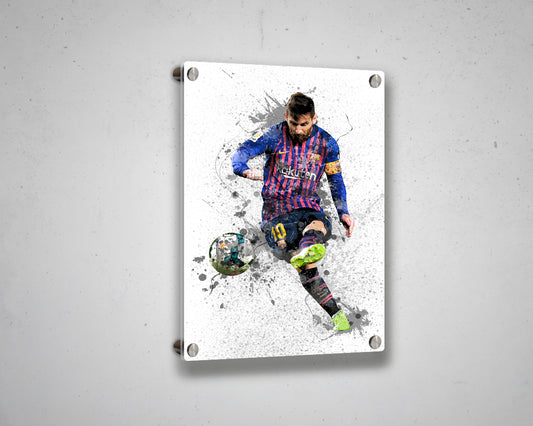 Lionel Messi Splash Effect Canvas Art