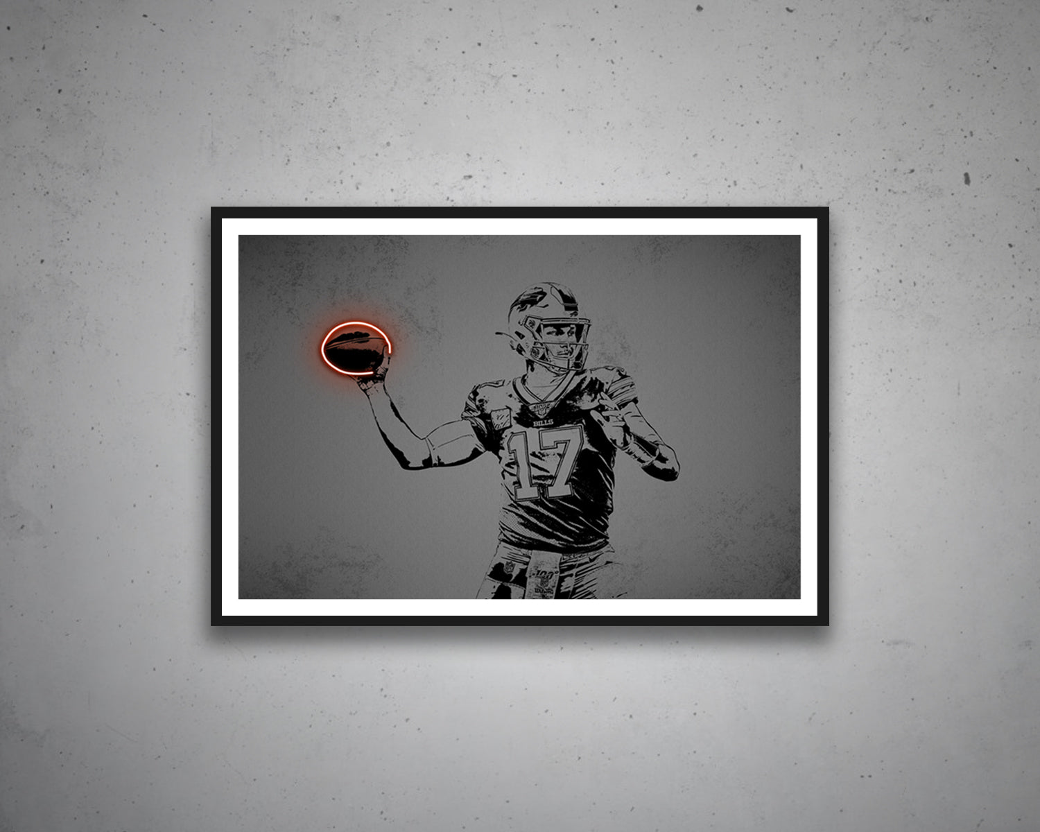 Josh Allen Sneakars Canvas Wall Art