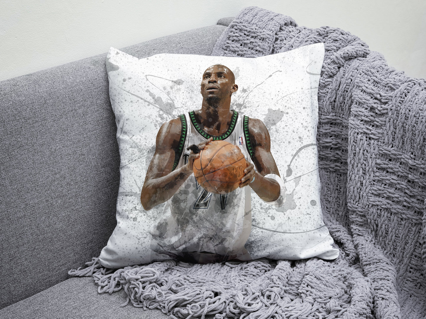 Kevin Garnett Splash Effect Pillow