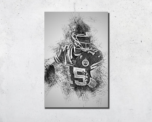 Patrick Mahomes Sketch Wall Art