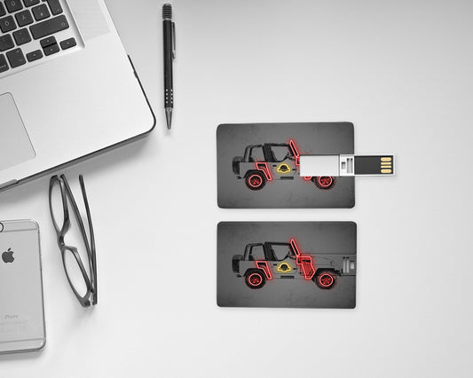 Jurassic Car Neon Effect Pendrive