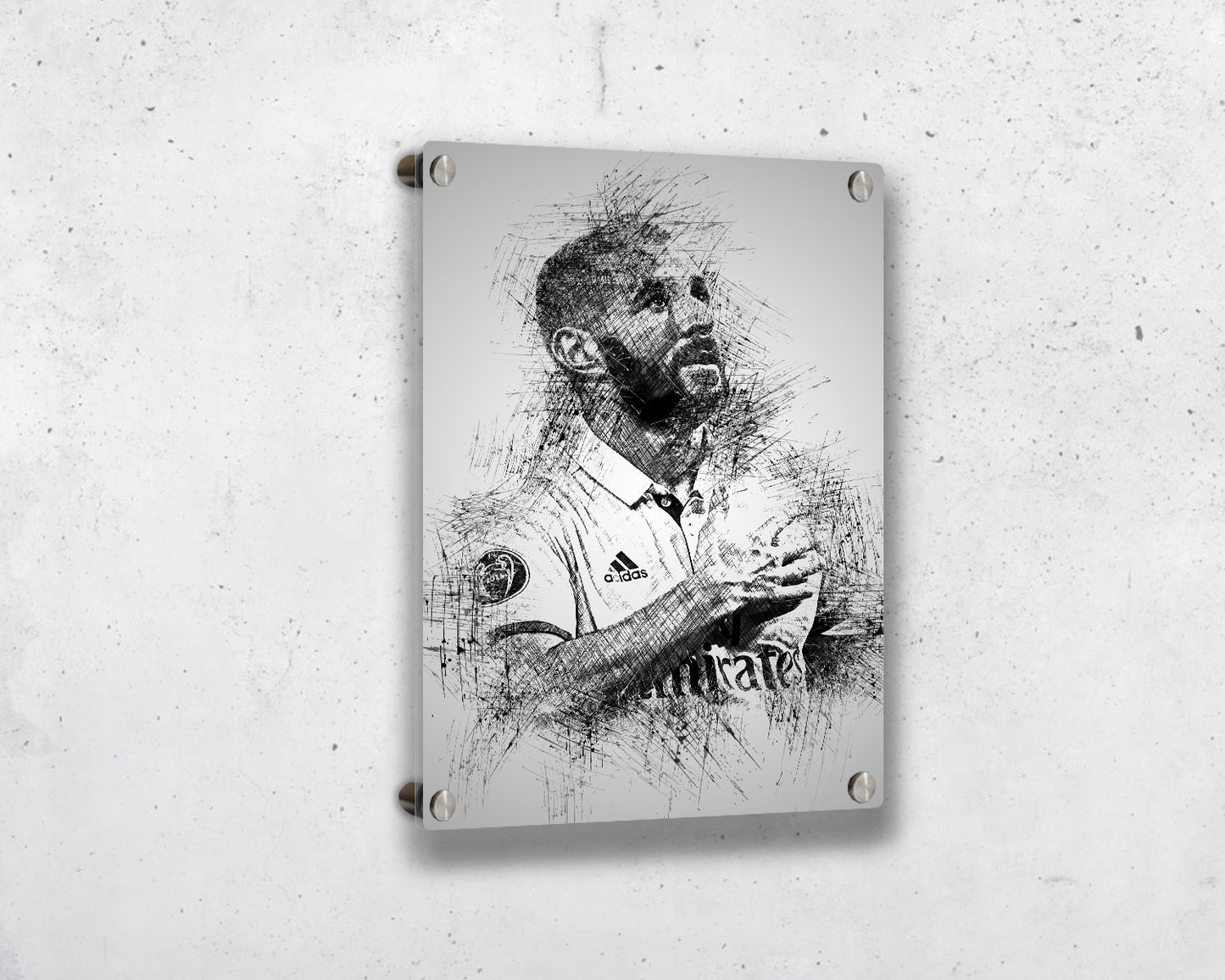 Karim Benzema Sketch Wall Art