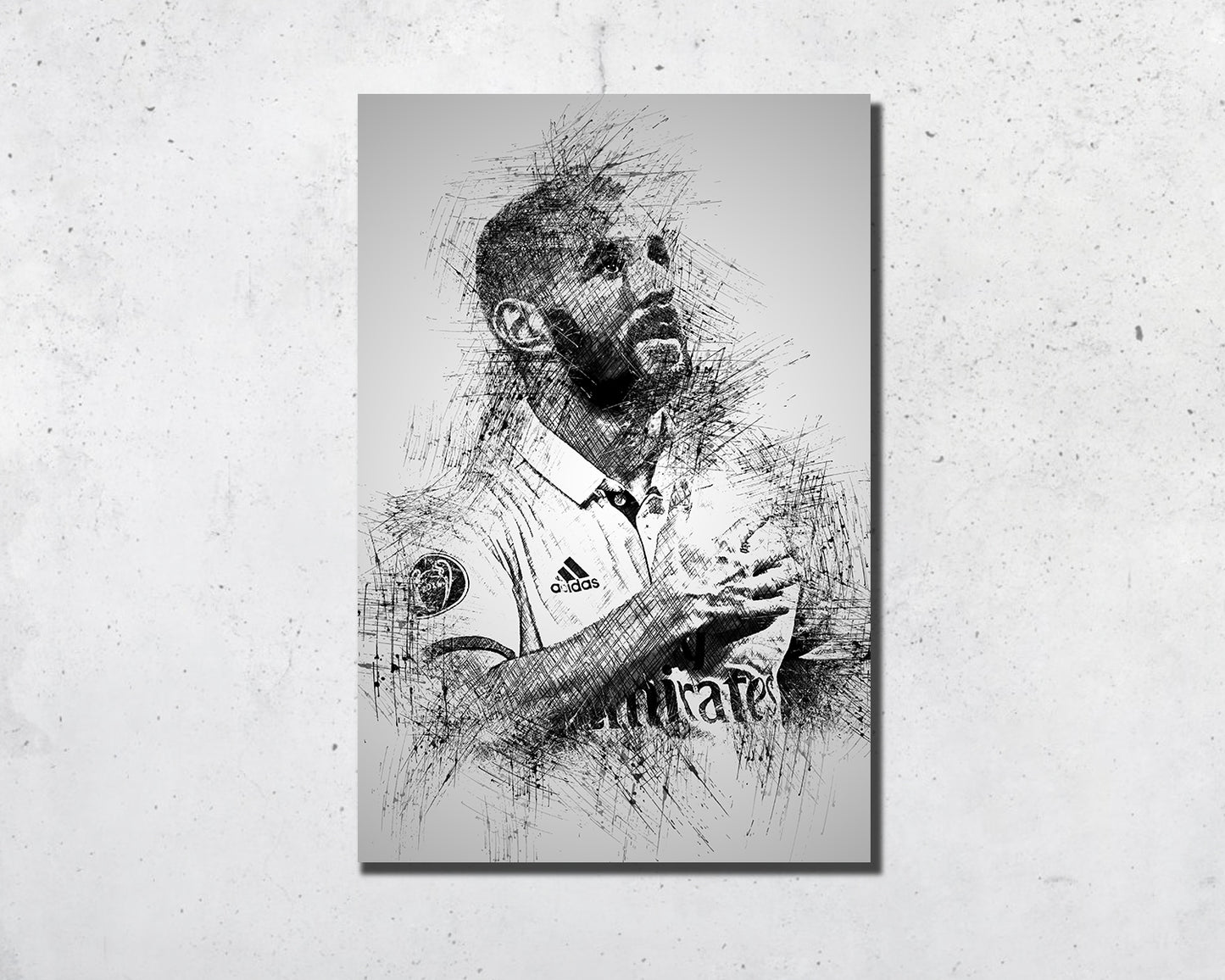 Dibujo de Karim Benzema para pared