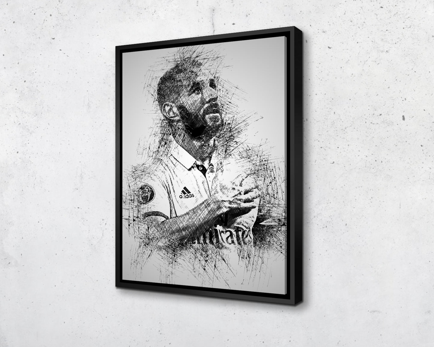 Dibujo de Karim Benzema para pared