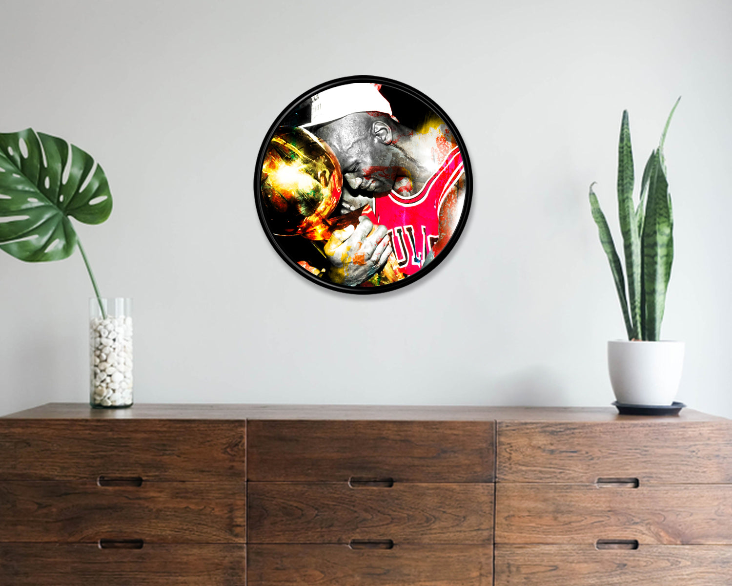 MJ Trophy Round Wall Art