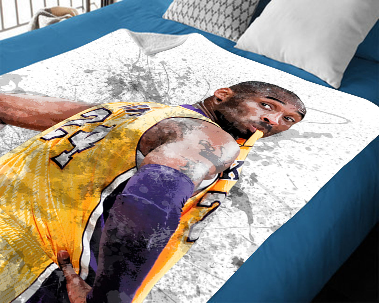 Kobe Bryant Splash Effect  Fleece Blanket KB24