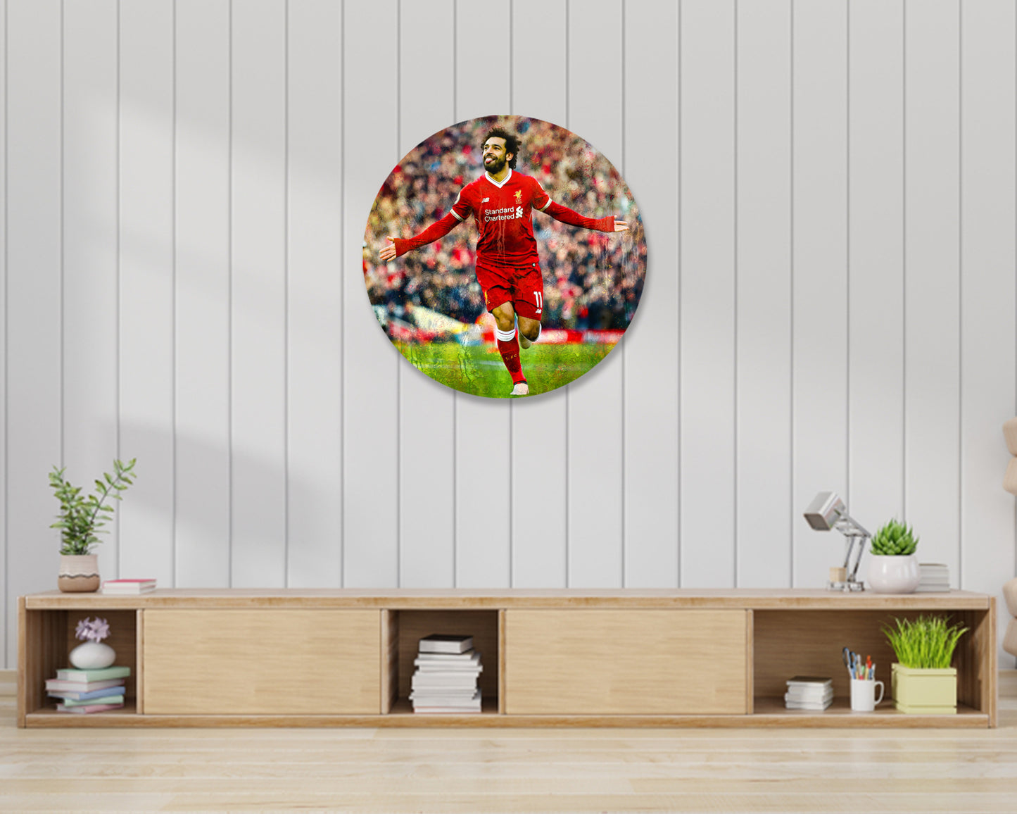 Mohamed Salah Round Wall Art