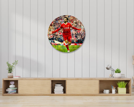 Mohamed Salah Round Wall Art