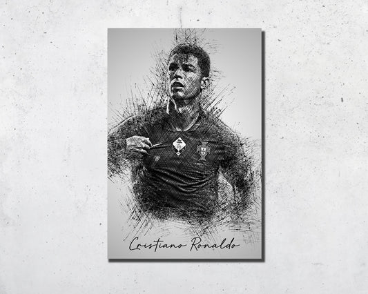 Cristiano Ronaldo Sketch Wall Art