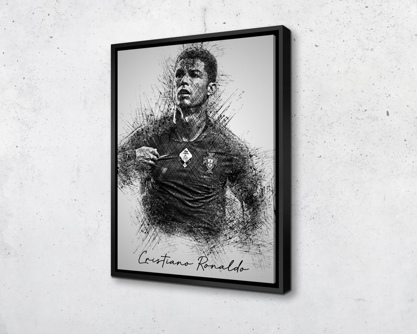 Cristiano Ronaldo Sketch Wall Art