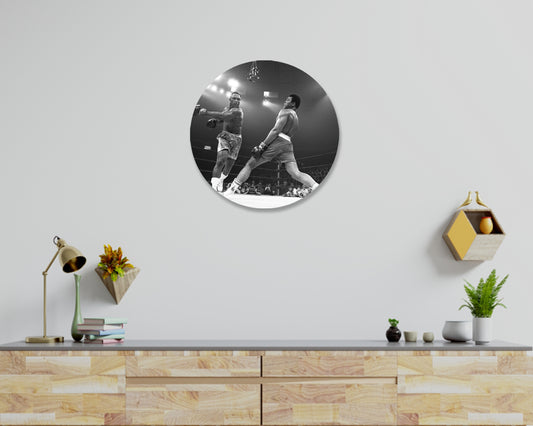 Muhammad Ali vs. Joe Frazier Round Wall Art