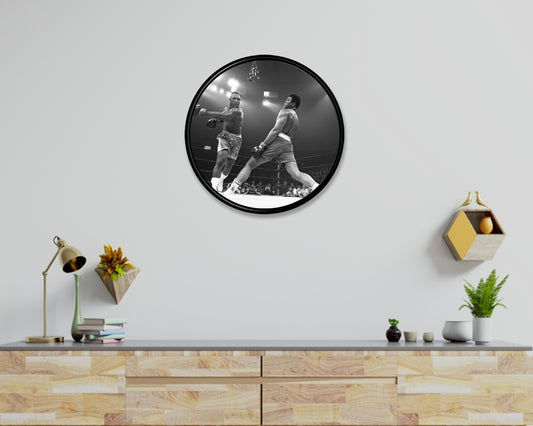 Muhammad Ali vs. Joe Frazier Round Wall Art