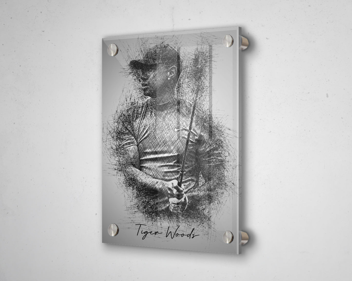 Dibujo de pared de Tiger Woods