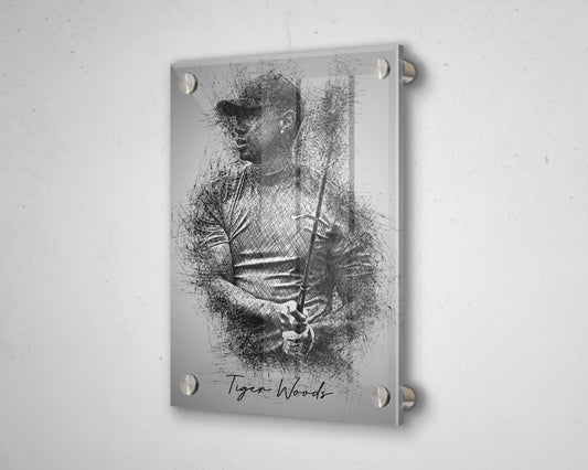 Tiger Woods Sketch Wall Art