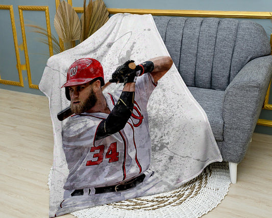 Bryce Harper Splash Effect Fleece Blanket