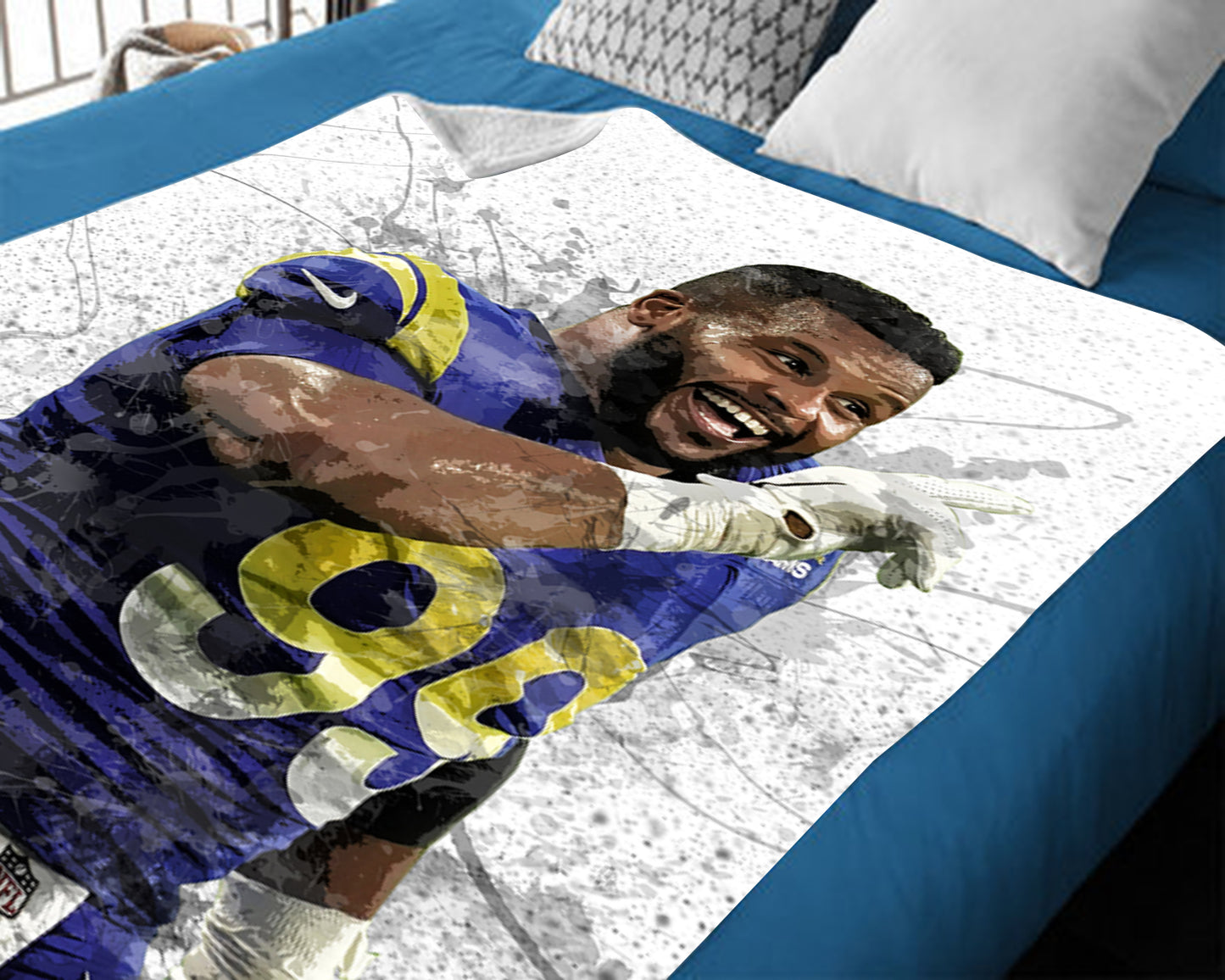 Aaron Donald Los Angeles Rams Fleece Blanket