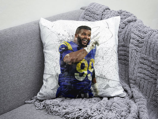 Almohada con efecto salpicado de Aaron Donald