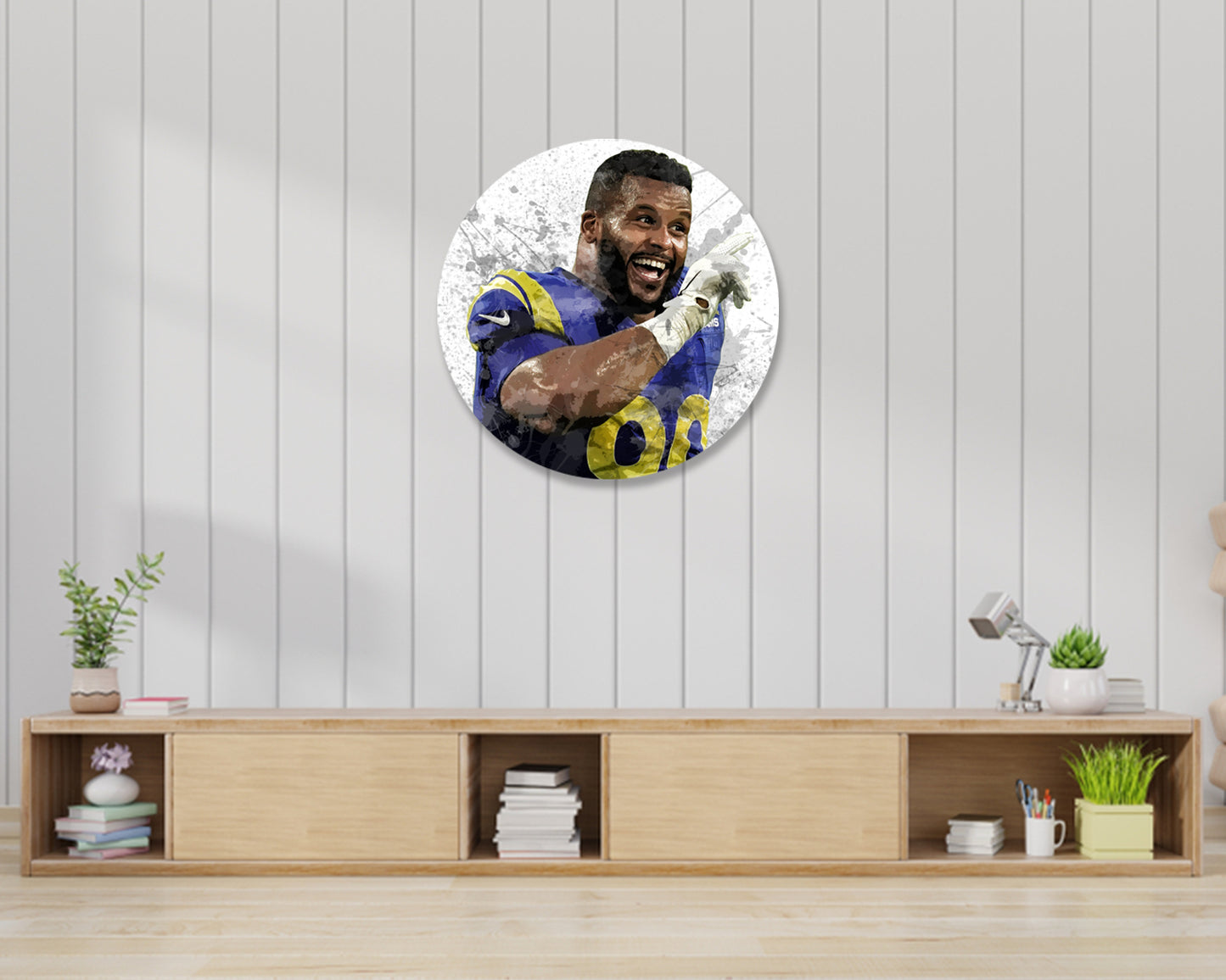 Aaron Donald Round Wall Art
