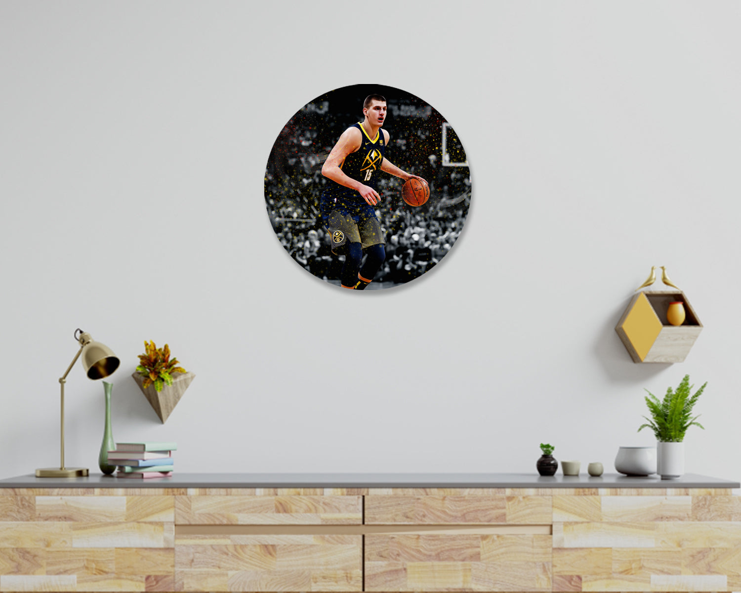 Nikola Jokic Round Wall Art