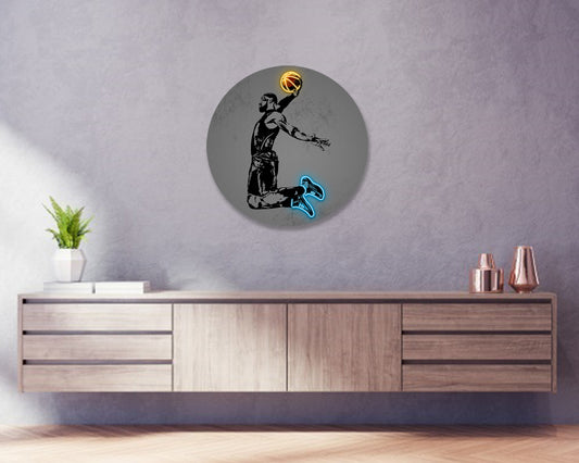 Lebron James Round Wall Art