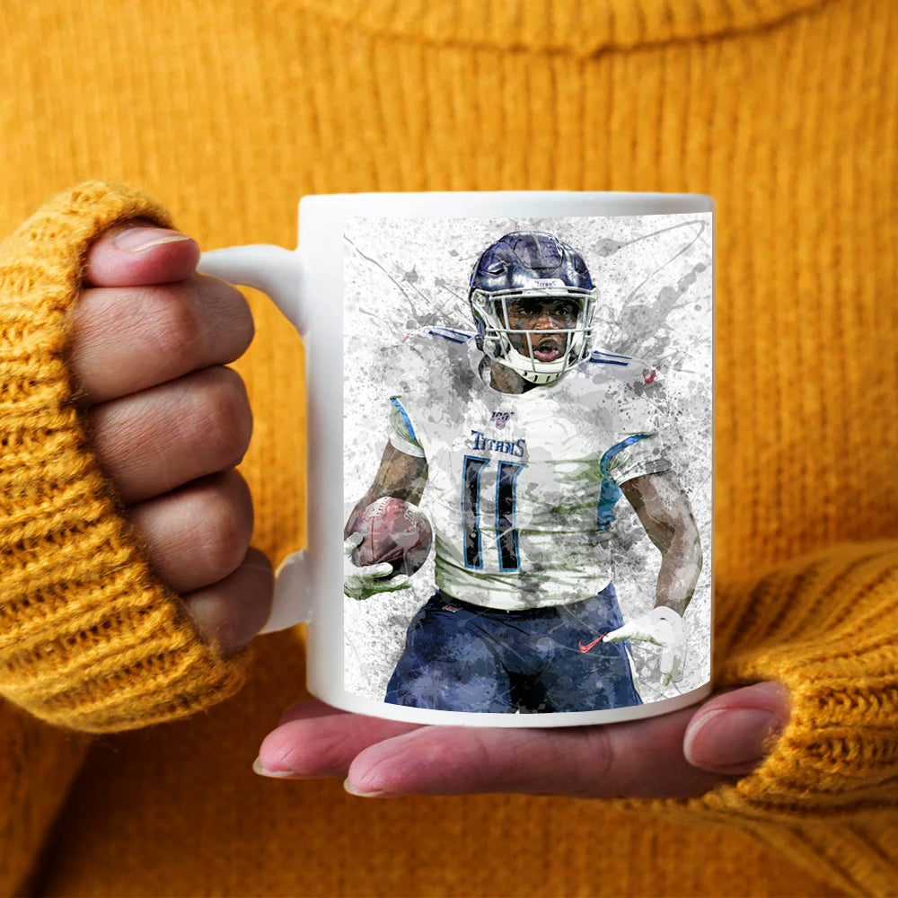 Taza y posavasos con efecto salpicado de AJ Brown