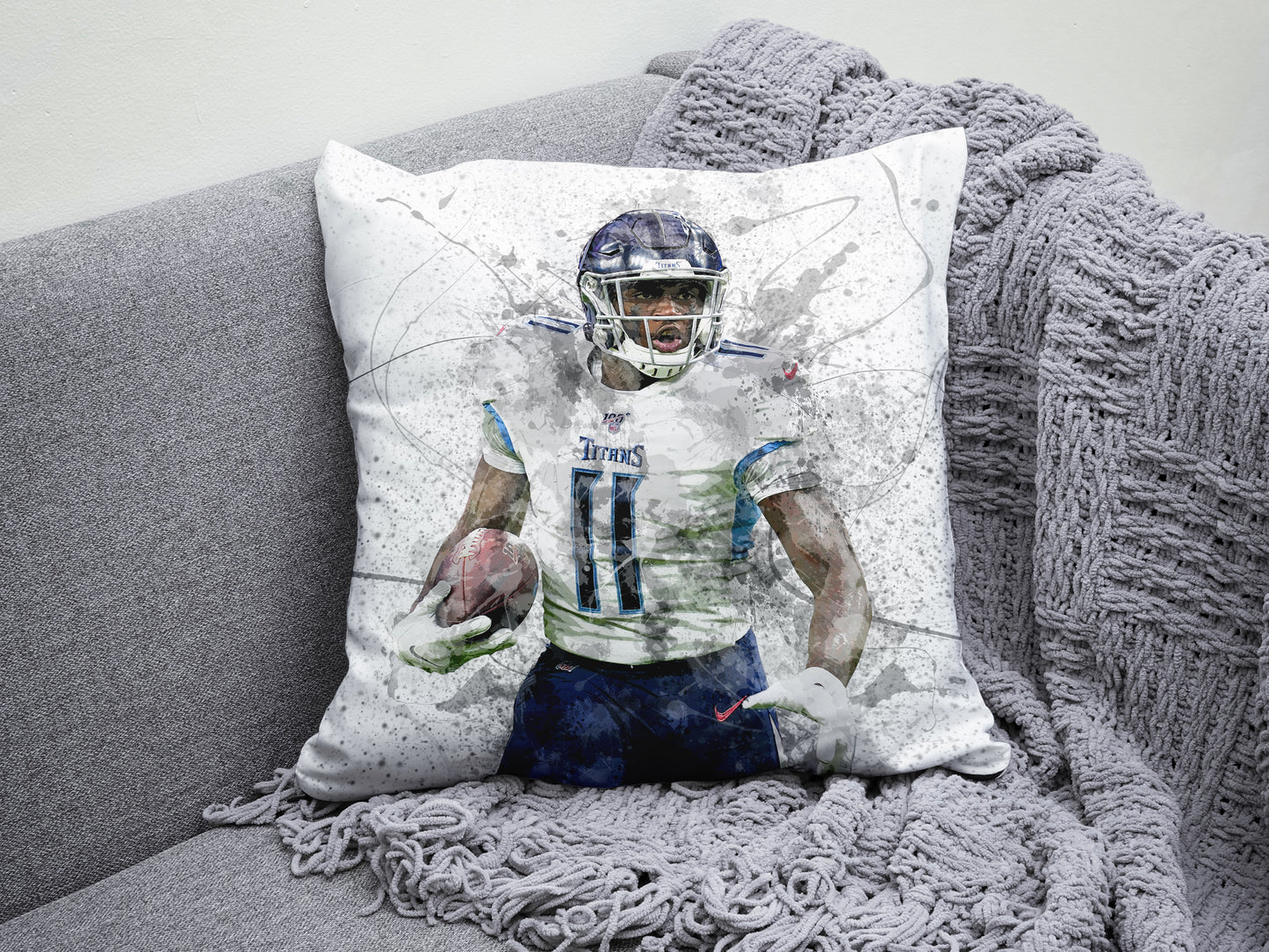 Almohada con efecto salpicado de AJ Brown