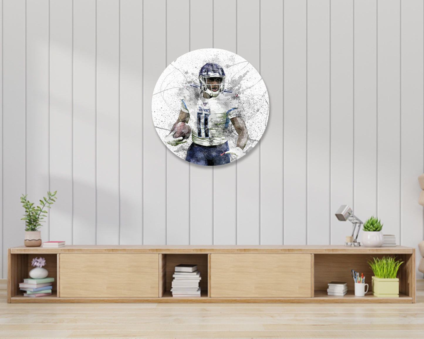 AJ Brown Round Wall Art