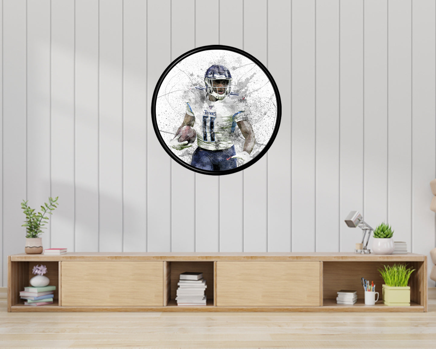 AJ Brown Round Wall Art