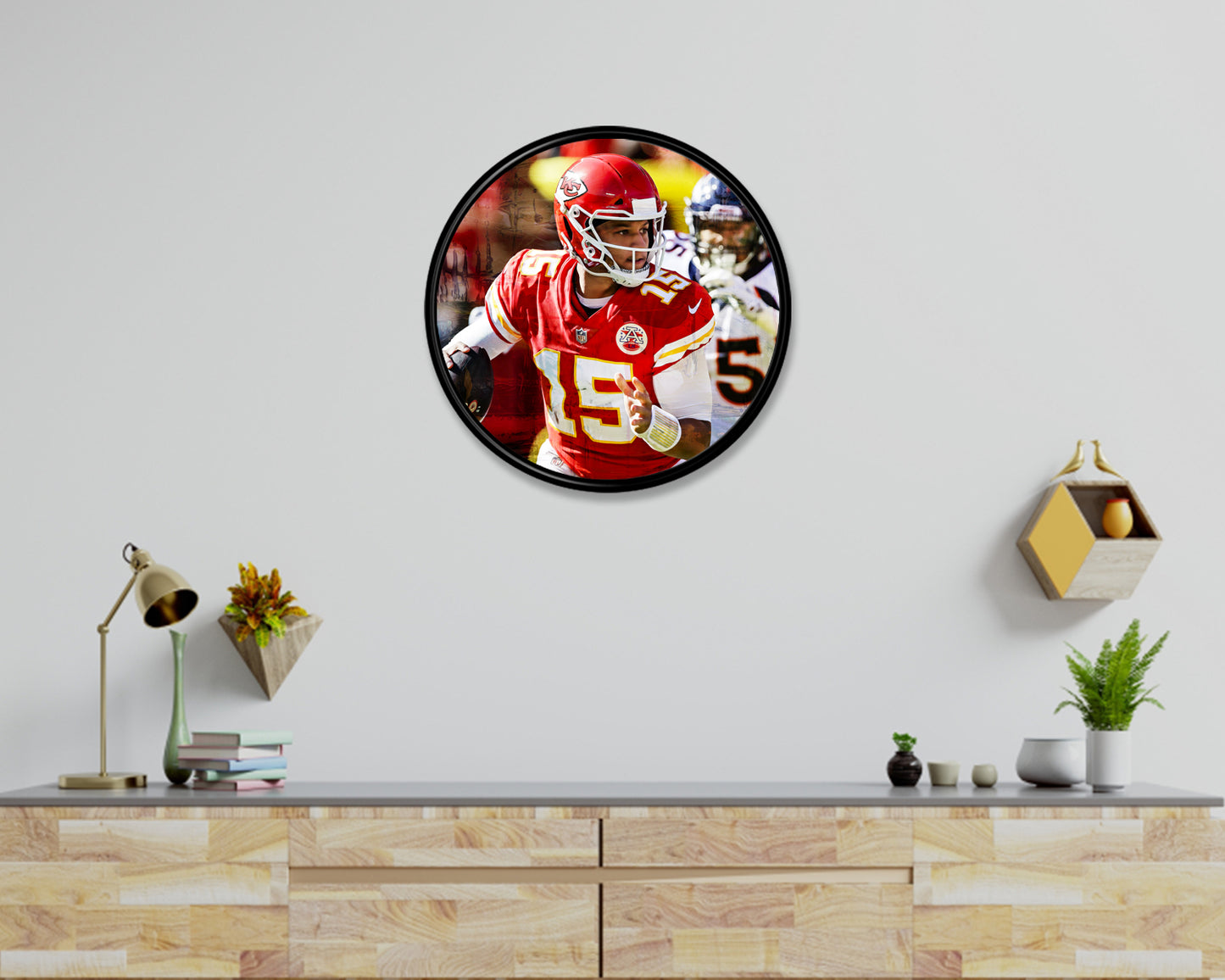 Patrick Mahomes Round Wall Art