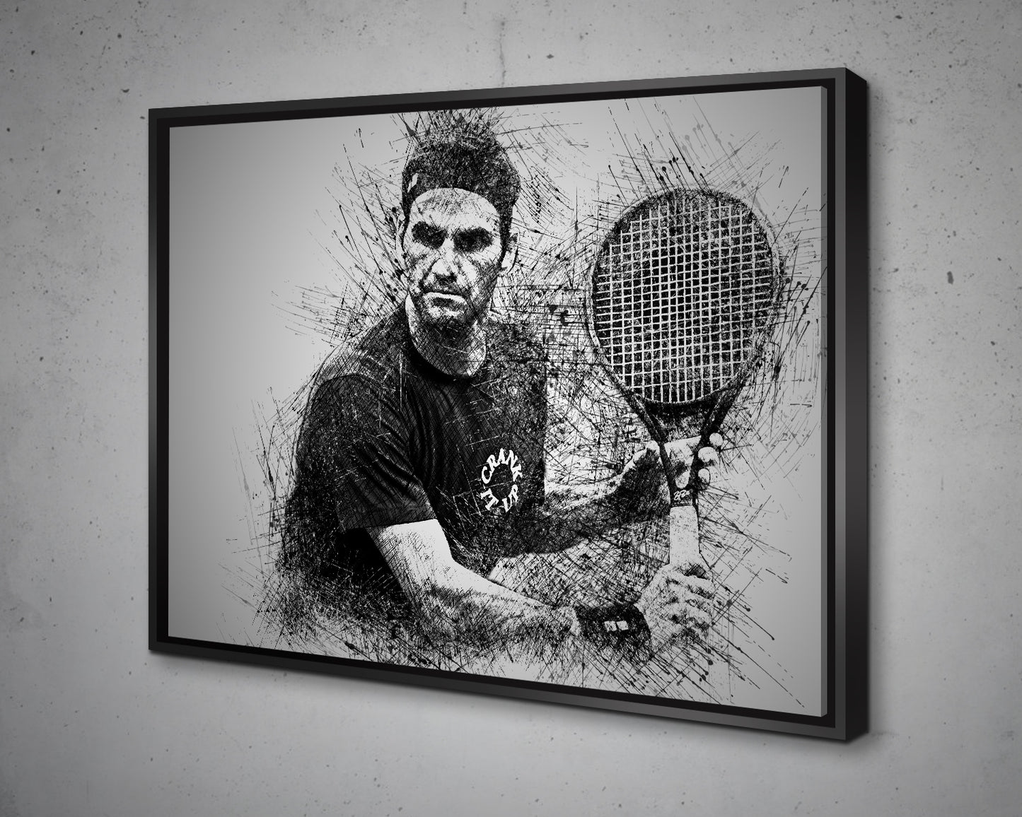 Roger Federer Sketch Wall Art