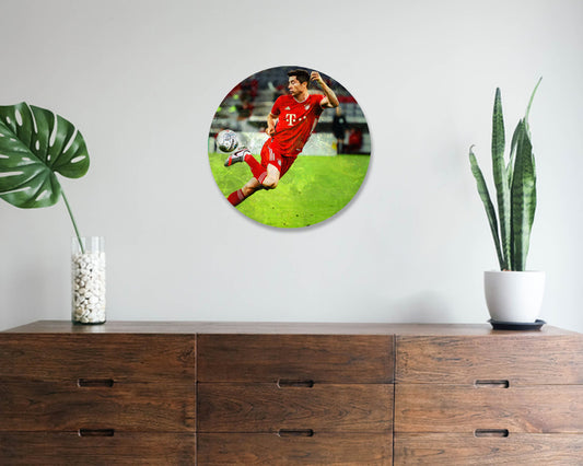 Robert Lewandowski Round Wall Art