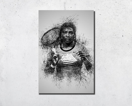 Serena Williams Sketch Wall Art