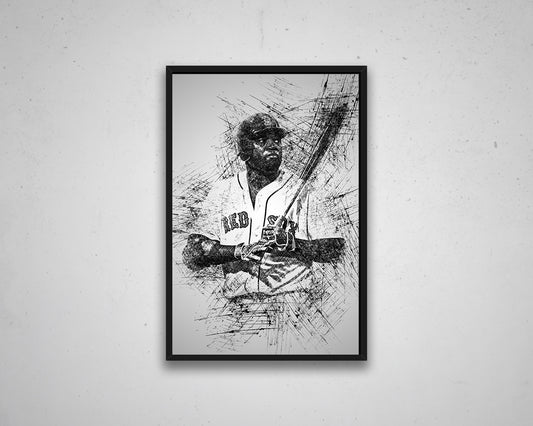 David Ortiz Sketch Wall Art
