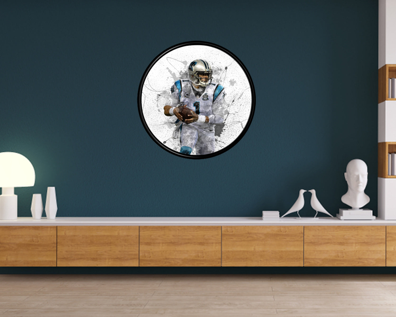 Cam Newton Round Wall Art