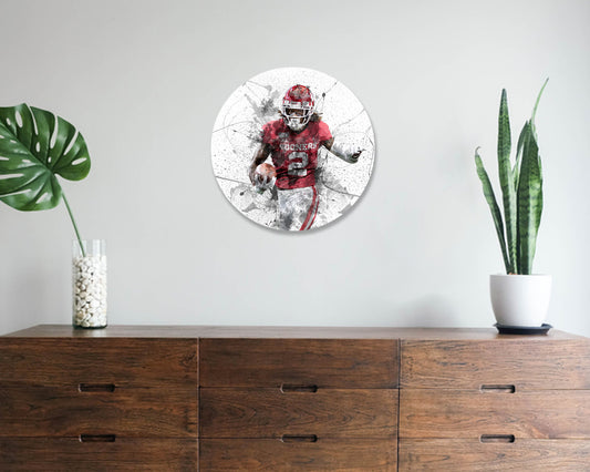 CeeDee Lamb Round Wall Art