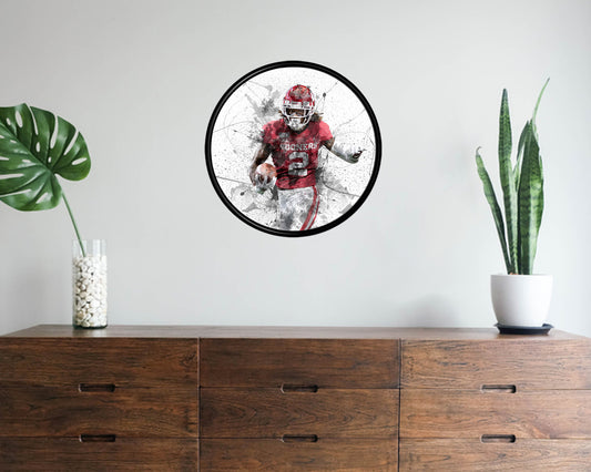 CeeDee Lamb Round Wall Art