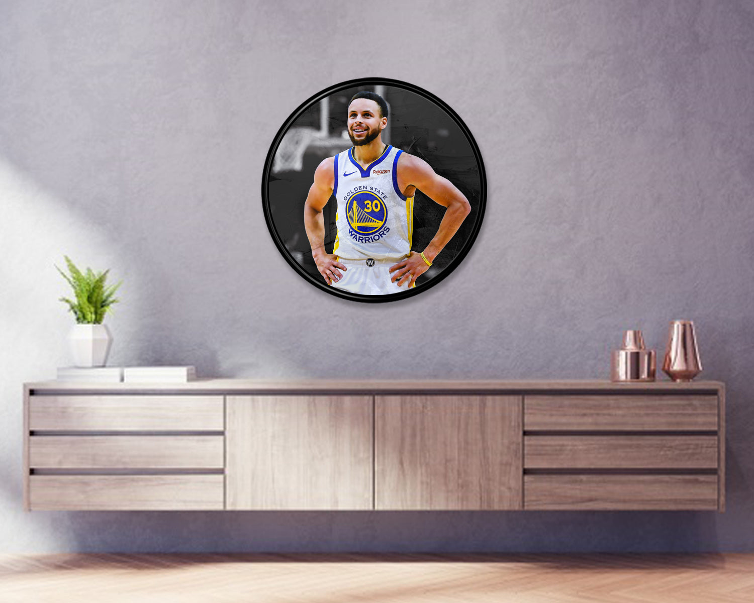 Stephen Curry Round Wall Art