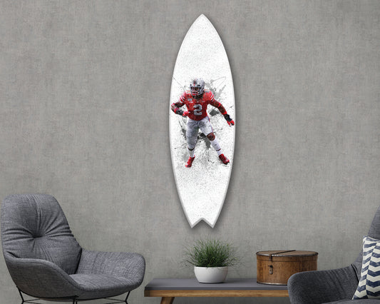 Cole Beasley Acrylic Surfboard Wall Art