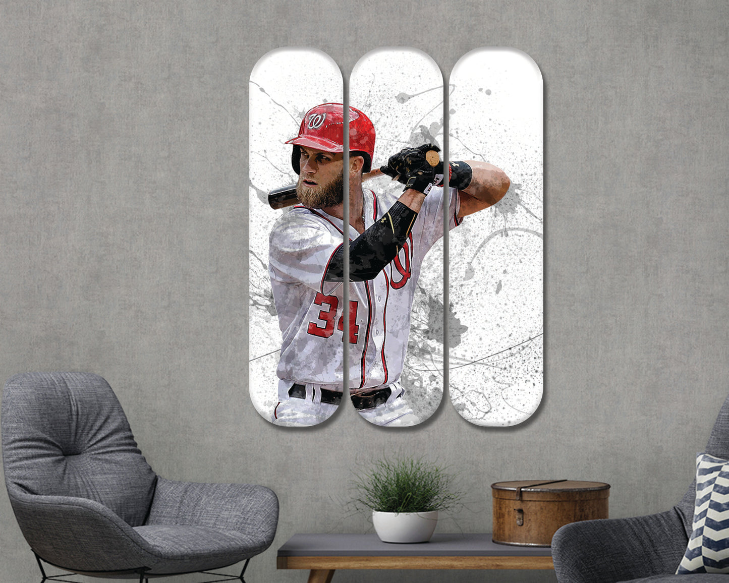 Bryce Harper Acrylic Skateboard Wall Art