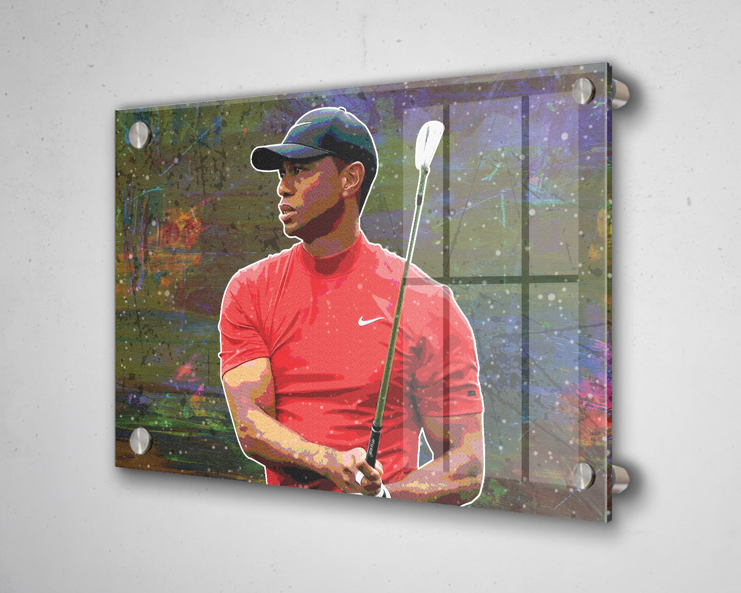 Tiger Woods Multicolour Wall Art