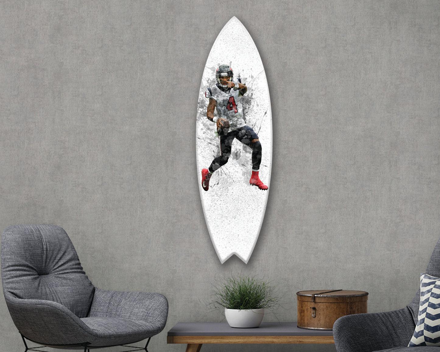 Deshaun Watson Acrylic Surfboard Wall Art