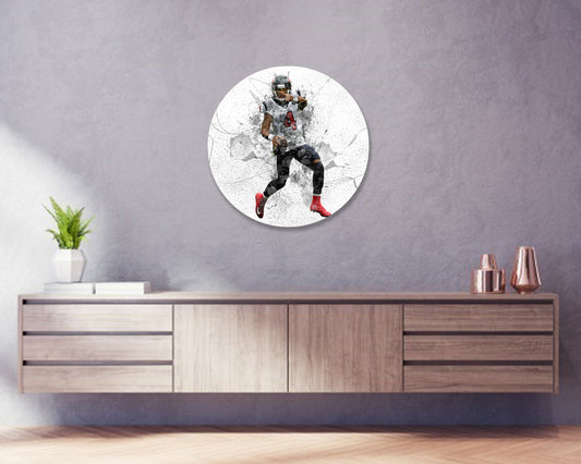 Deshaun Watson Round Wall Art