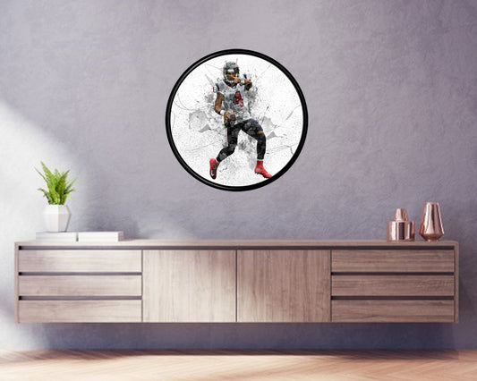 Deshaun Watson Round Wall Art