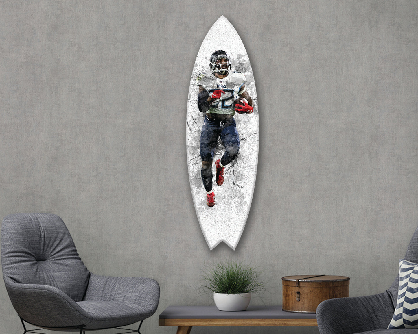 Derrick Henry Acrylic Surfboard Wall Art