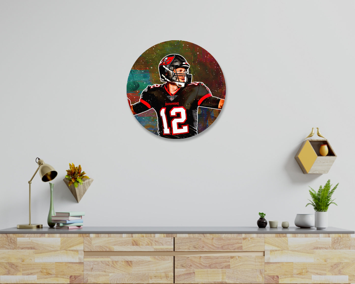 Tom Brady Round Wall Art