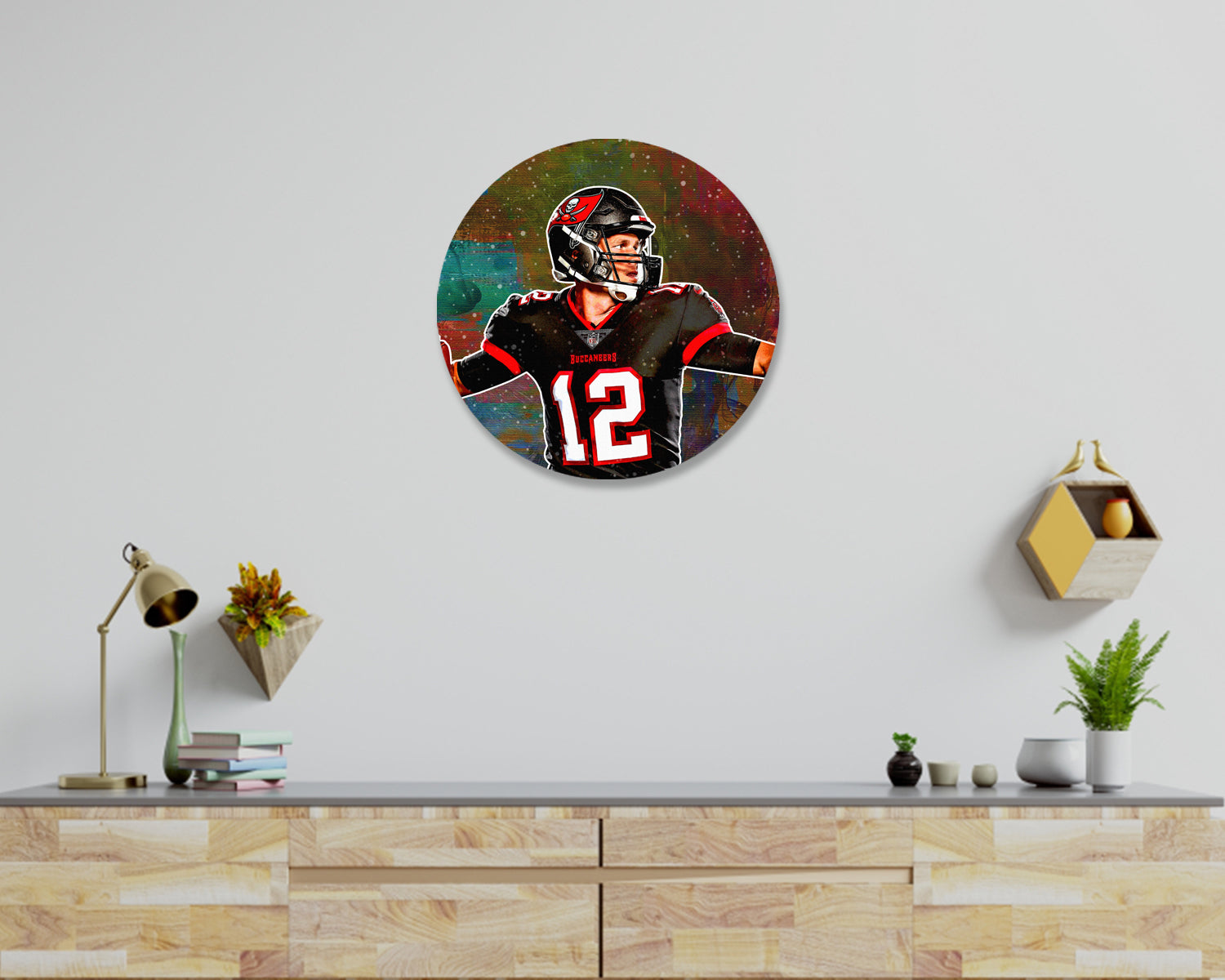 Tom Brady Round Wall Art